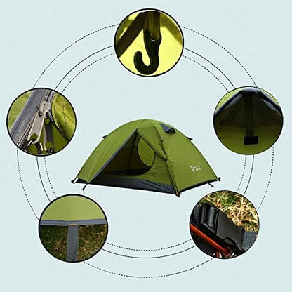 HILLMAN 1/2/3/4 Person Tents for Camping Instant Lightweight Backpacking Tents Easy Set Up Waterproof Family Camping Tent with Rainfly & Carry Bag Portable Dome Tent for Camping Hiking & Traveling