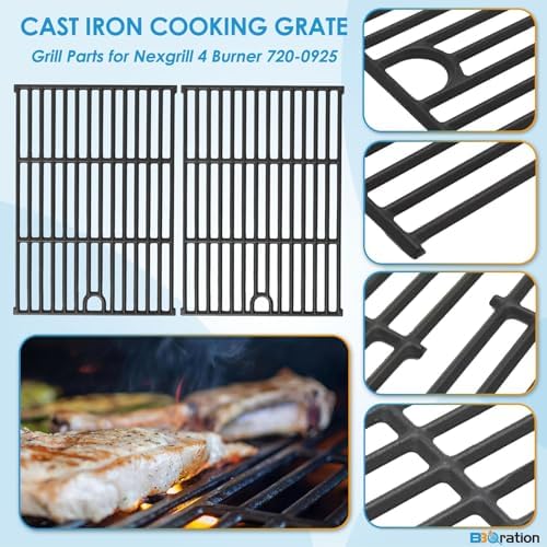 Grill Parts for Nexgrill 4 Burner 720-0925 720-0925P 720-0925PG,Grill Grate for Nexgrill 720-0925P Replacement Parts 720-0340 720-0718A Grate for Charbroil 463352521 463351021