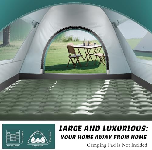 2-3 Person Camping Tent Automatic Instant Pop-Up Tents for Camping Easy and Quick Setup Camping Tent Waterproof Tent Family Tent for Camping/Backpacking/Hiking/Beach/Backyard/Outdoor Events