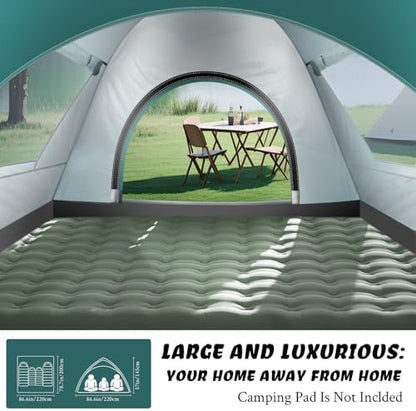 2-3 Person Camping Tent Automatic Instant Pop-Up Tents for Camping Easy and Quick Setup Camping Tent Waterproof Tent Family Tent for Camping/Backpacking/Hiking/Beach/Backyard/Outdoor Events