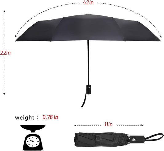 SY COMPACT Umbrella Automatic Travel Waterproof Light Folding Umbrellas Easy Carry for Women and Men