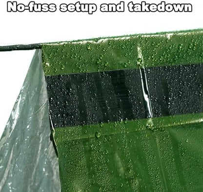 Emergency Survival Tent 2 Person with Survival Whistle Shelter for Bug Out Bag Storm with Doors Tornado Shelter for Camping Tactical for Survival Kit with Whistle & Paracord Green