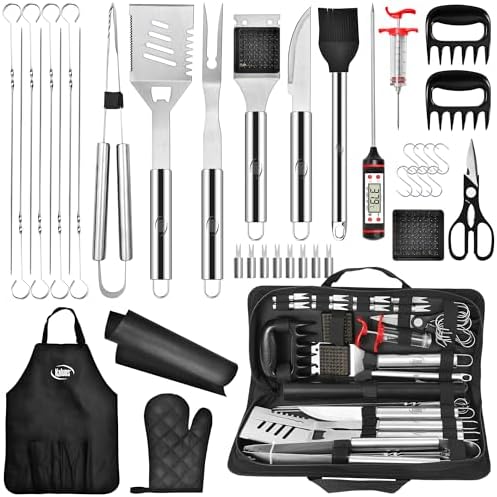 Kaluns BBQ Accessories, Complete Grill Set Grilling Gifts, 40 Pcs Premium Heavy Duty Stainless Steel Barbecue Grill Accessories for Outdoor Grill, Gifts for Dad
