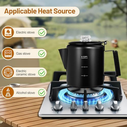 No Coating 6 Cup Percolator Coffee Pot 304 Stainless Steel