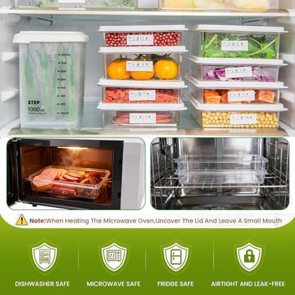 3pcs Large Deli Meat Container with Lids for Bacon Cold Cuts Storage