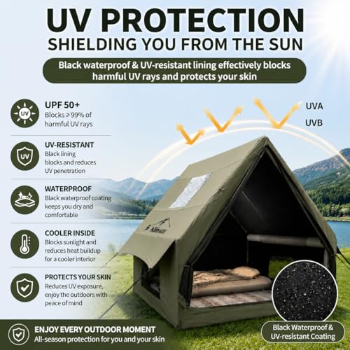 Luxury Inflatable Camping Tent for 1-2 Person,600D Oxford Air Tent