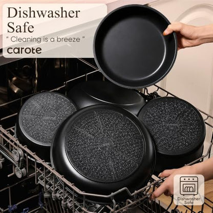CAROTE 38pcs Pots and Pans Set Non Stick, Cookware Set Detachable Handle