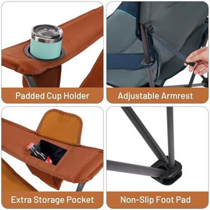 Timber Ridge 2 Pack Oversized Folding Camping Chair for Adults
