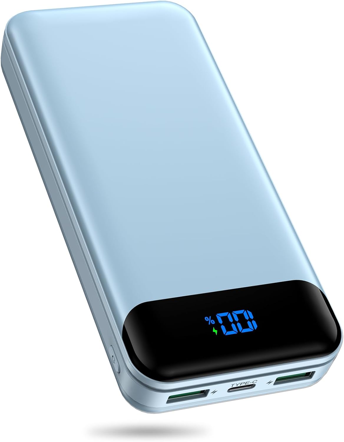 Portable Charger Power Bank 40000mAh Powerbank PD 30W and QC 4.0 Fast Charging External Battery Pack with USB-C LED 3 Outputs & 2 Inputs Portable Charging for iPhone 15 14 13 (Blue)