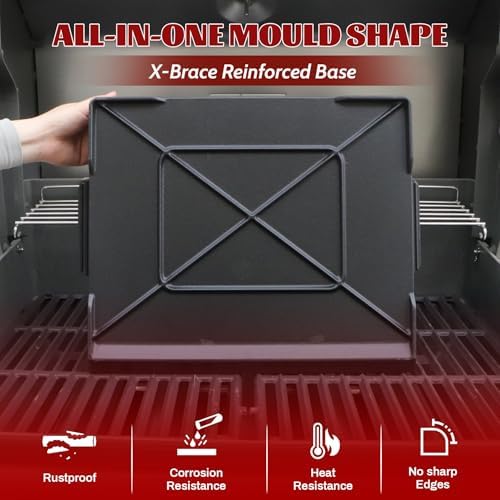 Upgraded 23"x16" Enamelled Cast Iron Griddle, 2.56" High Sidewalls, Heavy-Duty Nonstick Flat Top with Dual Handles, Universal for Gas/Charcoal Grill & Stove Top