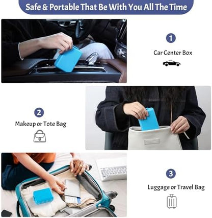 Foldable Portable 7 Day Pill Organizer 2 Times a Day, AM PM Weekly Pill Box