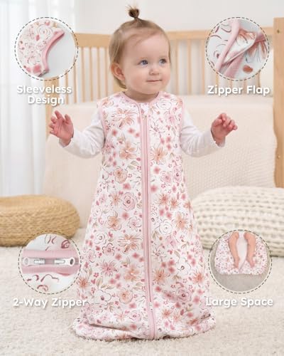 Yoofoss Baby Sleep Sack 18-24 Month 1.5TOG 100% Organic Cotton 2-Way Zipper