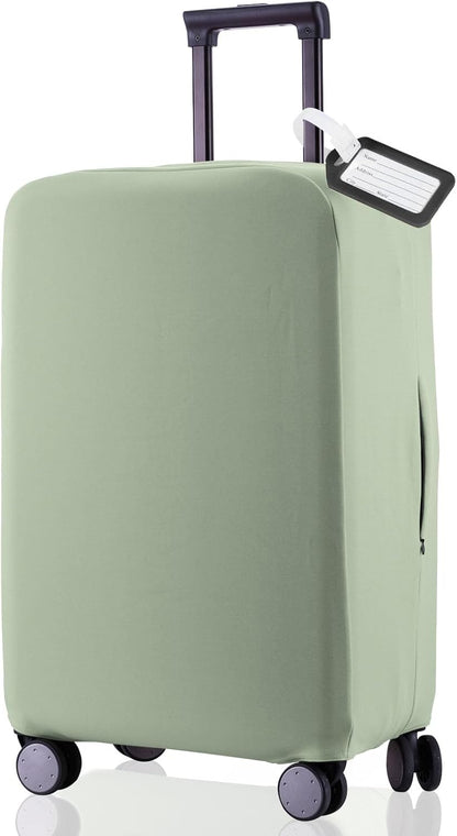 Travel Luggage Cover Suitcase Protector Scratch-Resistant Fit 19-31 Inch Suitcase, Not Included Suitcase (Cyan, 3XL(32-33inch))