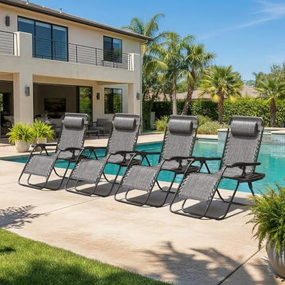 Homall Zero Gravity Chair Patio Folding Lawn Lounge Reclining Chair
