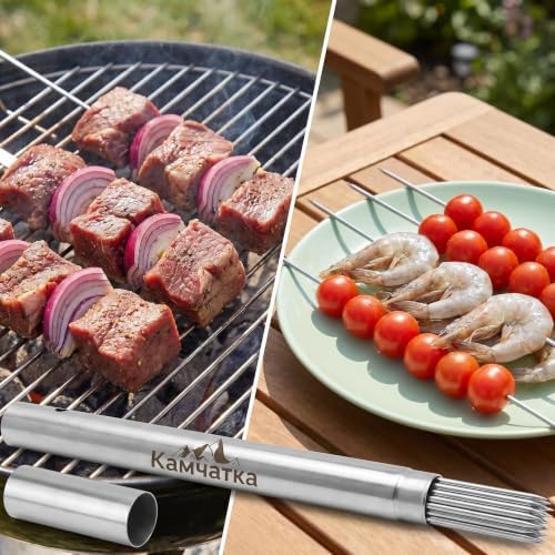 Kabob Skewers,13.5 Inch 304 Stainless Steel Round Sticks,30 Pack