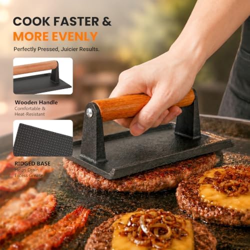 Overmont 31PC Griddle Accessories Kit, Spatula Set with Basting Cover Press