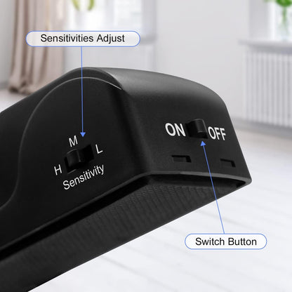 4 Pack Door Stop Alarm, Door Stopper with 120DB Security Alarm, Floor Wedge Door Stop Siren, Door Security Devices for Traveling, Apartment, Hotel and Home, Black