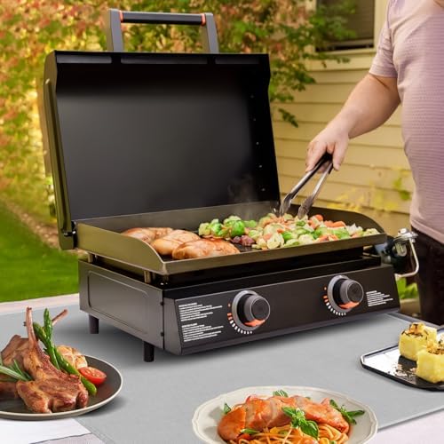Heat Resistant Mats for Countertop fits Tabletop Grill, 31x24x0.02in, Grey