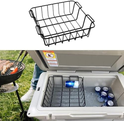 Cooler Wire Basket Cooler Wire Basket Iron Organizer Cooler Organizer Tray Reusable Cooler Food Separator Basket Enhanced Storage Capacity