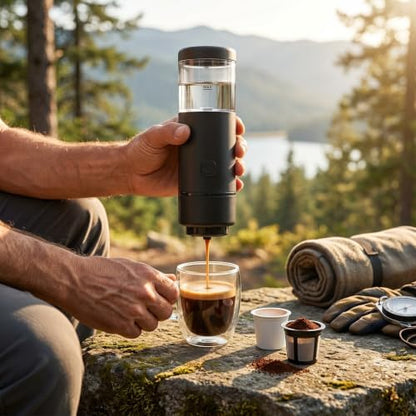 Cocoarm Portable Coffee Maker for Travel, Camping Espresso Machine