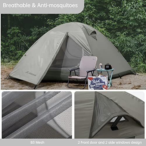 BISINNA Backpacking Tent for 2 Person Lightweight Camping Tent