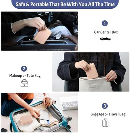 Foldable Portable 7 Day Pill Organizer 2 Times a Day, AM PM Weekly Pill Box