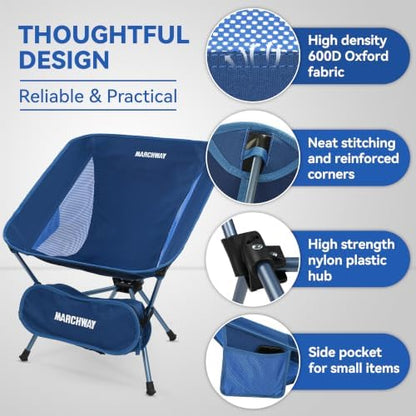 MARCHWAY Lightweight Folding Camping Chair, Portable, Compact and Sturdy