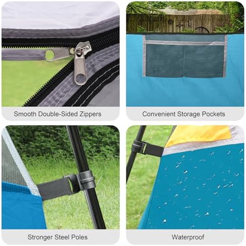 CAMPROS CP Tents for Camping 2/4/6 Person, Waterproof Windproof Dome Tent