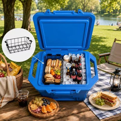Cooler Basket for Ninja FrostVault 30qt Hard Cooler & Wheeled Coolers, Stainless Steel Storage Dry-Goods Baskets, Coolers Accessories - Camping Trips -Keep Food Dry & Organized.