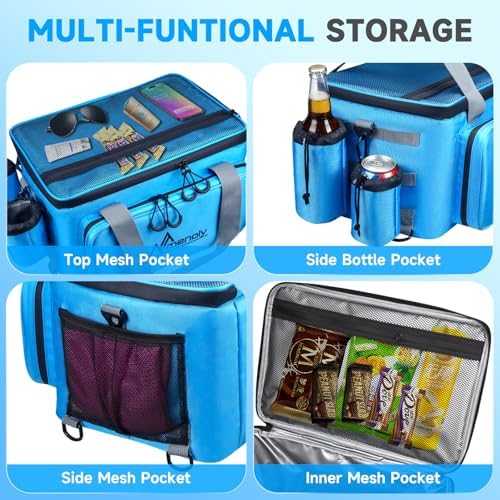 Paddle Board Cooler Bag with Cup Holders, 28L Large Sup Kayak Deck Cooler Bag Fit 36 Cans with Bottle Opener, Adiustable Strap for Beach, Kayaking, Camping