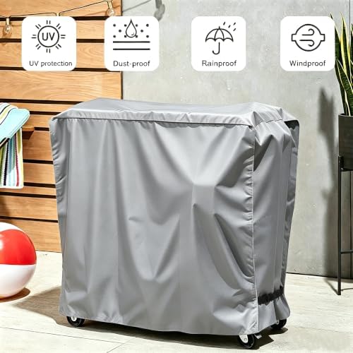 Cooler Cart Cover for 80-100 Qt Patio Rolling Ice Cart,36"Lx19.5"Wx31.5"H