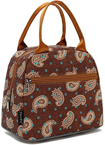 FlowFly Insulated Lunch Cooler Bag - Tote Bag Organizer for Women/Men, Cashew