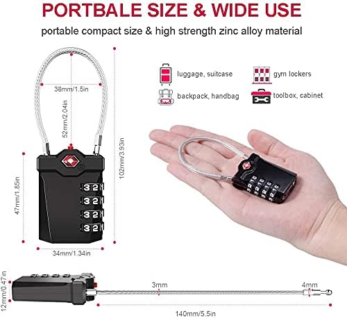ZHEGE Travel Locks, TSA Approved Locks - Image 5