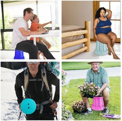 Portable & Lightweight Foldable Camping Chair for Adults, Heavy Duty Folding Stool with Adjustable Shoulder Strap, Perfect for Picnic, Beach, Backyard, and Sporting Events, Max Weight 400lbs
