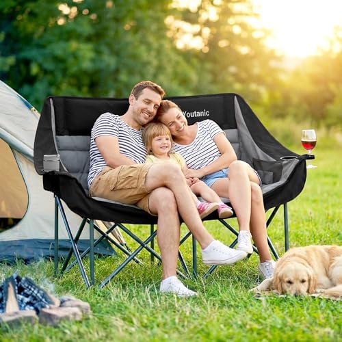 Youtanic Oversized Extra Large Double Padded Camping Chair up to 660lbs