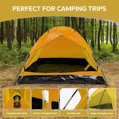 Wingedsteed 2 Person Camping Tent Waterproof Portable Dome Tent for Hiking Backpacking, Easy Setup with Rainfly and Carry Bag