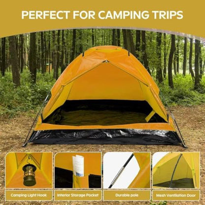 Wingedsteed 2 Person Camping Tent Waterproof Portable Dome Tent for Hiking Backpacking, Easy Setup with Rainfly and Carry Bag