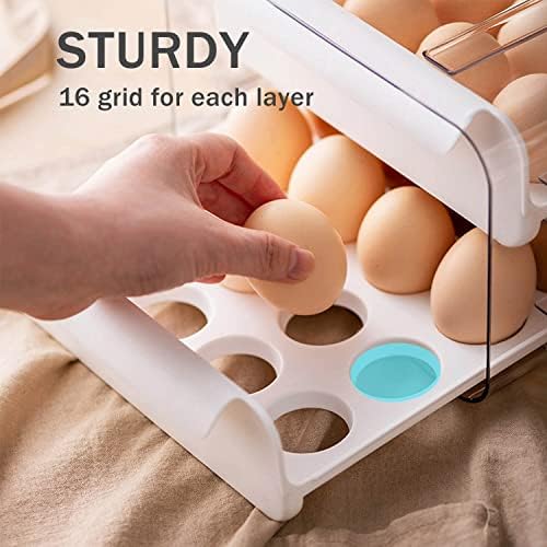 Fridge Organizers and Storage, Egg Organizer Container for Refrigerator