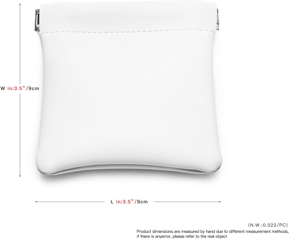 PU Leather Jewelry Travel Bag Leather Jewelry Pouch Christmas,Wedding Party Favor Gift Bag (S, Pearl White)