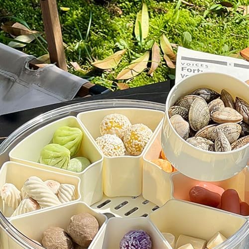 Multi Compartment Food Organiser with Ice Retention Tray for Hiking Travel Fruit Snacks Organization Tool