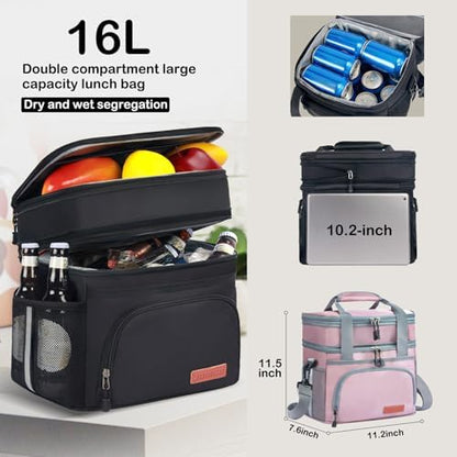 JOINGO Tactical Lunch Box for Men/Women, 16L Expandable Insulated Lunch Bag