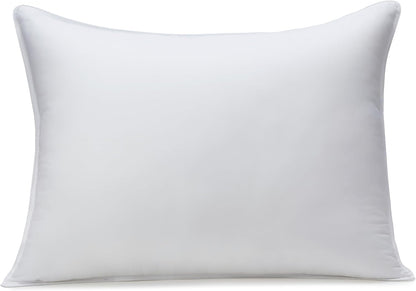 Amazon Basics Down Alternative Pillow for Back Side Sleepers, Medium Density, Standard Size, 26" x 20", 2-Pack, White