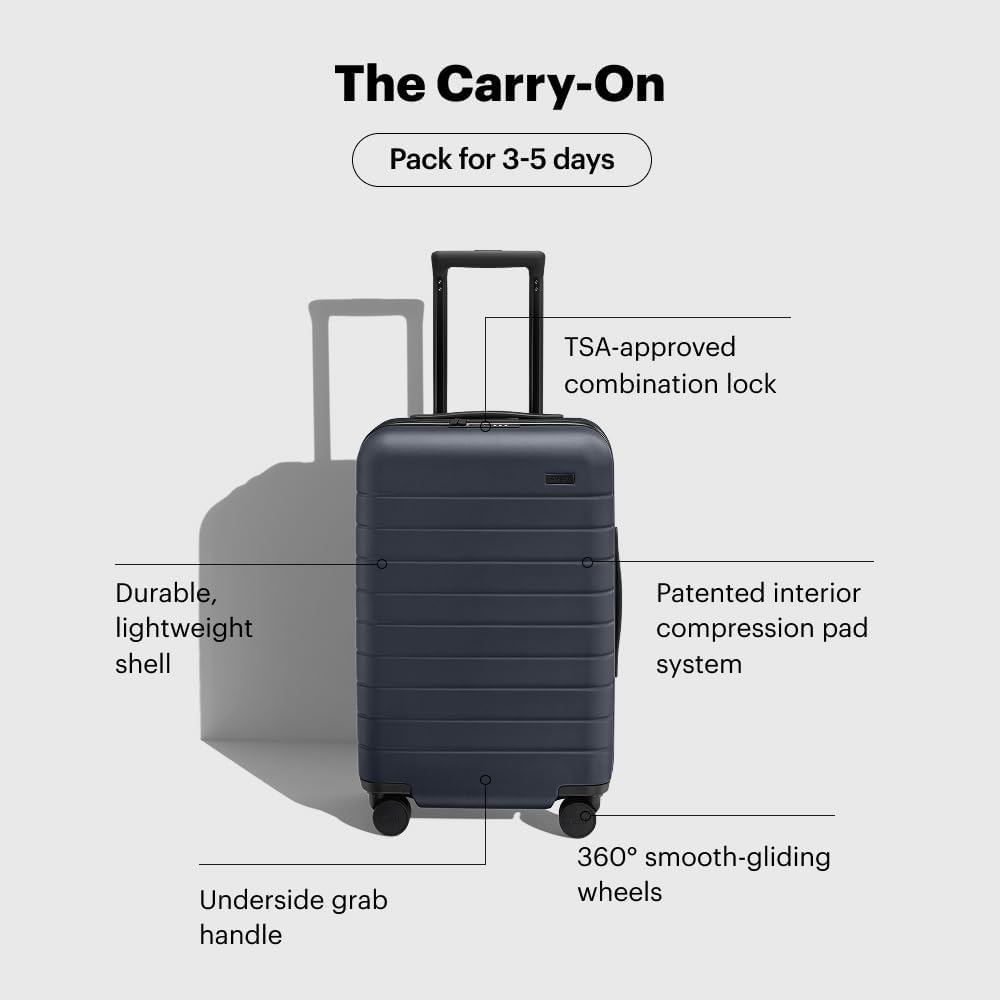 Away Carry-On Luggage, Lightweight Hardside Suitcase with Spinner Wheels, 22 Inch Airline Approved, TSA Lock, Cloud Gray