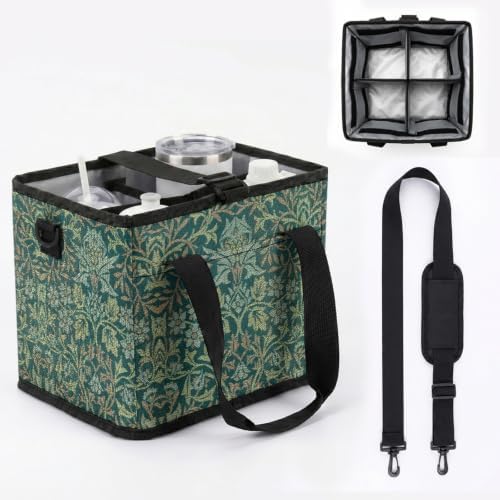 Portable Foldable Insulated Beverage Bag, William Morris Print