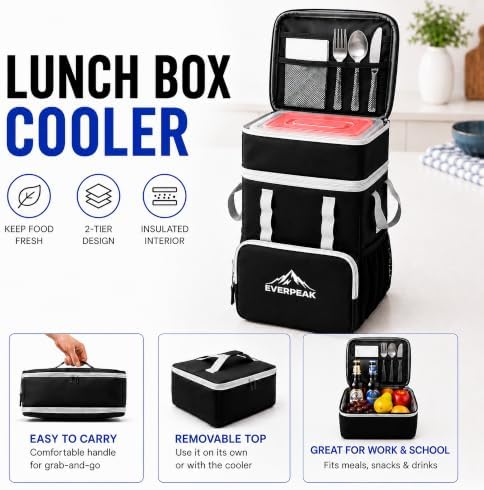 72-Can Large Collapsible Soft Cooler with Wheels, Insulated Leakproof Cooler Bag with Handle, Removable Lunch Box Top, All-Terrain Wheels, Portable Cooler for Beach, Camping, Picnic, Travel