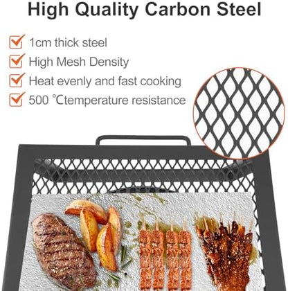 Odoland Portable Folding Charcoal Grills for Outdoor Cooking Bonfire BBQ