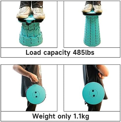 Portable & Lightweight Foldable Camping Chair for Adults, Heavy Duty Folding Stool with Adjustable Shoulder Strap, Perfect for Picnic, Beach, Backyard, and Sporting Events, Max Weight 400lbs