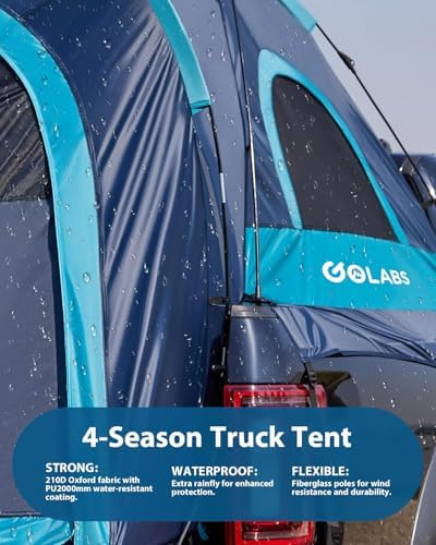 Golabs Truck Bed Tent, 5-6 Ft Camping Tent, Easy Setup by Pre-Attached Pole