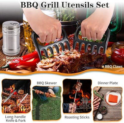 Wesqunie Camping Cooking Utensils Set, Cookware Set for Outdoor Hiking BBQ