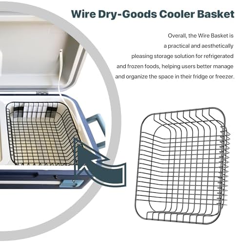 Coolers Wire Basket -Compatible with 90 Qt Rotomold Coolers,Fits Yukon 90 QT，Glide 110 QT 、Ice Cube 48 QT&60 QT Coolers,Cooler Replacement Parts, Cooler Storage Dry Goods Basket
